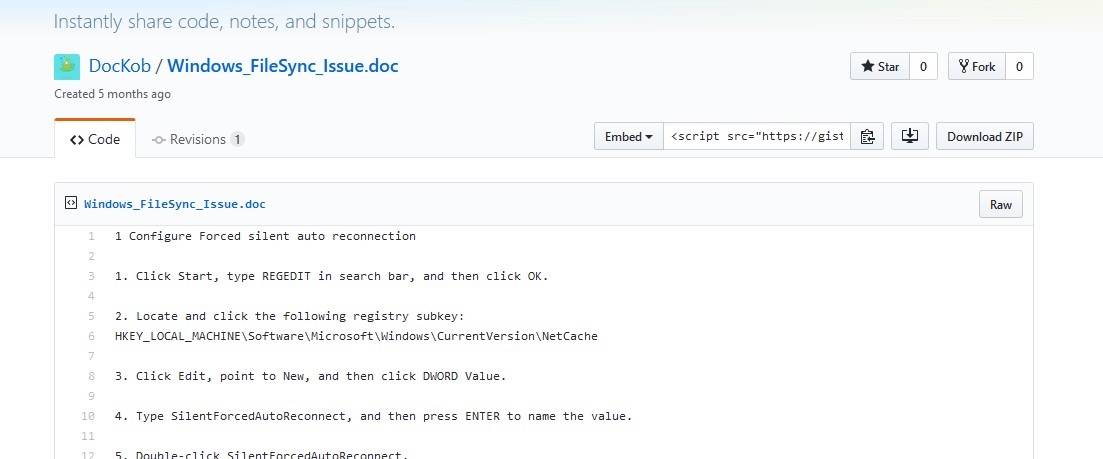 Corriger les problèmes avec les fichiers hors connexion (Partage SMB)