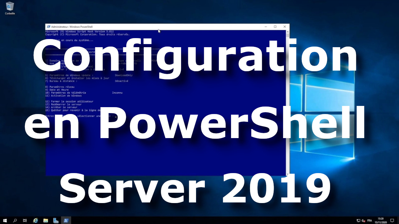 Comment configurer Windows Server 2019 avec Sconfig et PowerShell