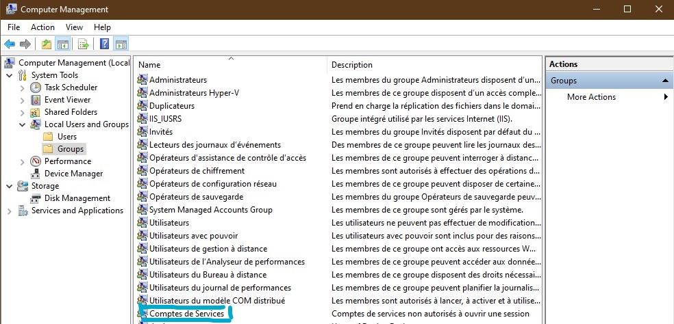 liste groupes windows